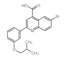6-溴-2-(3-异丁氧基苯基)喹啉-4-羧酸结构式