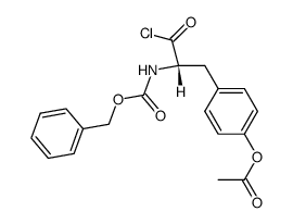 O-acetyl-N-benzyloxycarbonyl-L-tyrosyl chloride Structure