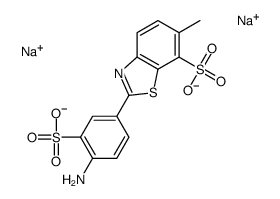 2-(4-氨基-3-磺苯基)-6-甲基-7-苯并噻唑磺酸二钠结构式