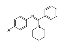 N-(4-bromophenyl)-1-phenyl-1-piperidin-1-ylmethanimine Structure