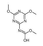 methyl N-(4,6-dimethoxy-1,3,5-triazin-2-yl)carbamate结构式