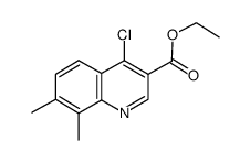 4-氯-7,8-二甲基喹啉-3-羧酸乙酯结构式