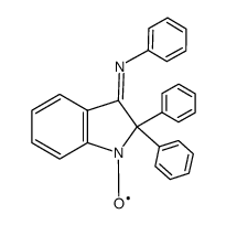 1,2-dihydro-2,2-diphenyl-3H-indole-3-phenylimino-1-oxyl结构式