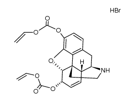4,5α-epoxy-3,6α-bis-vinyloxycarbonyloxy-morphin-7-ene, hydrobromide Structure