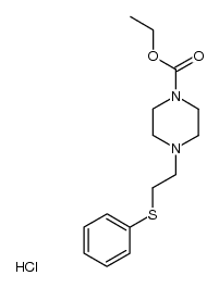 1-ethoxycarbonyl-4-(2-phenylthioethyl)piperazine hydrochloride结构式