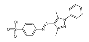 4-[(3,5-dimethyl-1-phenylpyrazol-4-yl)diazenyl]benzenesulfonic acid结构式