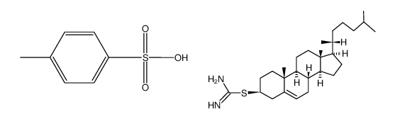 O-(thiocarbamimidoyl)-O-(toluene-p-sulphonyl)cholest-5-ene-3β-thiol结构式