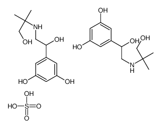 5-[1-hydroxy-2-[(1-hydroxy-2-methylpropan-2-yl)amino]ethyl]benzene-1,3-diol,sulfuric acid结构式