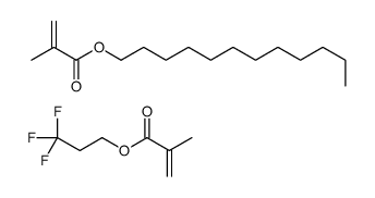 2-甲基丙烯酸十二烷酯与Alpha-氟-Ω-[(2-甲基-1-氧代-2-丙烯基)氧]乙基]聚(二氟亚甲基)的聚合物结构式