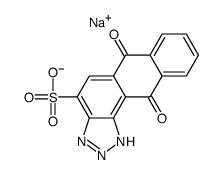 6,11-Dihydro-6,11-dioxo-1H-anthra[1,2-d]triazole-4-sulfonic acid sodium salt structure