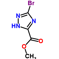 Methyl 5-bromo-1H-1,2,4-triazole-3-carboxylate structure