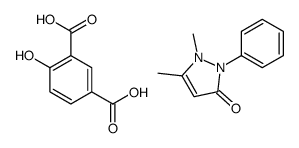 4-hydroxyisophthalic acid, compound with 1,2-dihydro-1,5-dimethyl-2-phenyl-3H-pyrazol-3-one Structure