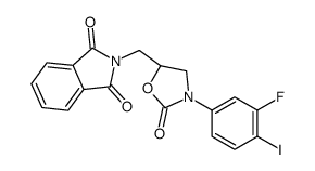 1H-Isoindole-1,3(2H)-dione, 2-[[(5S)-3-(3-fluoro-4-iodophenyl)-2-oxo-5-oxazolidinyl]Methyl]-结构式