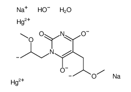 sodium,3,5-bis(2-methoxypropyl)-2,6-dioxopyrimidin-4-olate,mercury(2+),sodium,dihydroxide Structure