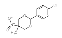 1, 3-Dioxane, 2-(p-chlorophenyl)-5-methyl-5-nitro-结构式
