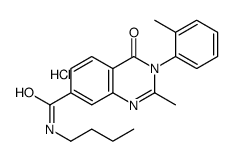 7-Quinazolinecarboxamide, 3,4-dihydro-N-butyl-2-methyl-3-(2-methylphen yl)-4-oxo-, hydrochloride, hydrate (2:2:1)结构式