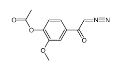 4-(2-diazoacetyl)-2-methoxyphenyl acetate Structure