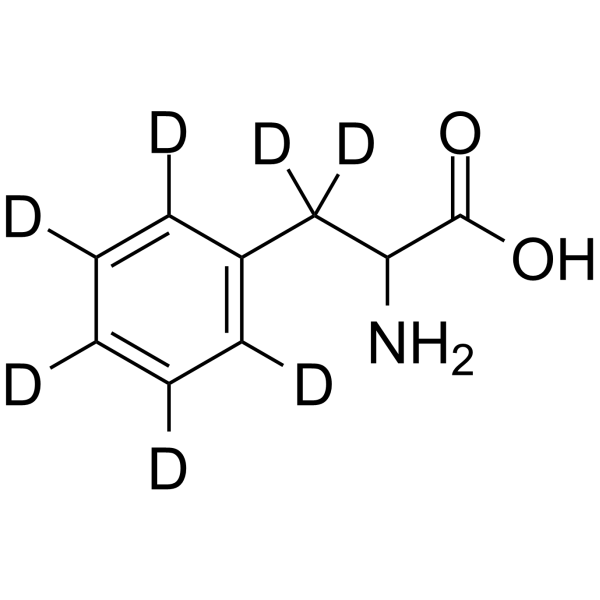 DL-苯丙氨酸-D7结构式
