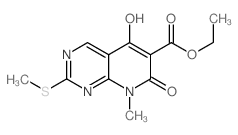 5-羟基-8-甲基-2-(甲基硫代)-7-氧代-7,8-二氢吡啶并[2,3-d]嘧啶-6-羧酸乙酯结构式