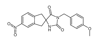 (+/-)-1-(4-methoxybenzyl)-5'-nitro-spiro[imidazolidine-4,2'-indane]-2,5-dione Structure