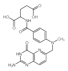 2-[[4-[(9-amino-7-oxo-5,8,10-triazabicyclo[4.4.0]deca-2,4,8,11-tetraen-4-yl)methyl-methyl-amino]benzoyl]amino]pentanedioic acid结构式