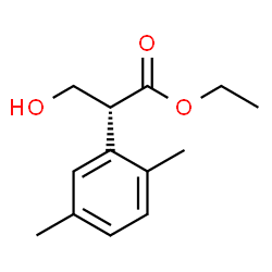 Benzeneacetic acid, alpha-(hydroxymethyl)-2,5-dimethyl-, ethyl ester, (alphaR)- (9CI) Structure