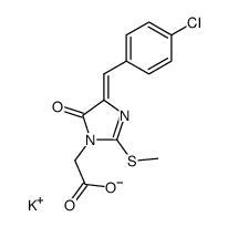 potassium 2-(4-(4-chlorobenzylidene)-2-(methylthio)-5-oxo-4,5-dihydro-1H-imidazol-1-yl)acetate Structure