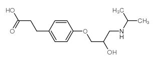 3-{4-[2-hydroxy-3-(propan-2-ylamino)propoxy]phenyl}propanoic acid Structure