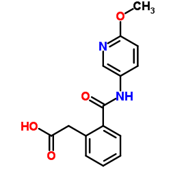 2-(2-(N-(6-METHOXY-3-PYRIDYL)CARBAMOYL)PHENYL)ACETIC ACID结构式