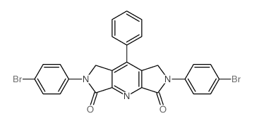 2,6-bis(4-bromophenyl)-8-phenyl-1,7-dihydrodipyrrolo[4,3-b:4',3'-f]pyridine-3,5-dione Structure