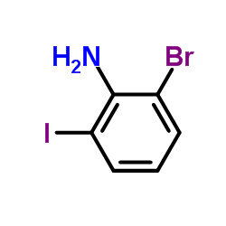 2-溴-6-碘苯胺结构式