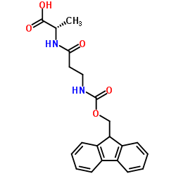 (S)-2-(3-((((9H-芴-9-基)甲氧基)羰基)氨基)丙酰氨基)丙酸结构式