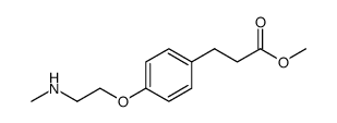Benzenepropanoic acid, 4-[2-(methylamino)ethoxy]-, methyl ester Structure