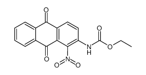(1-nitro-9,10-dioxo-9,10-dihydro-[2]anthryl)-carbamic acid ethyl ester Structure
