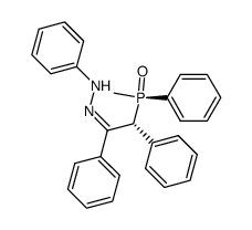 ((R,Z)-1,2-diphenyl-2-(2-phenylhydrazono)ethyl)(methyl)(phenyl)phosphine oxide结构式