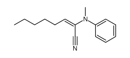 2-(N-Methylanilino)-2-octenenitrile结构式