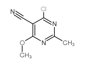 4-chloro-6-methoxy-2-methylpyrimidine-5-carbonitrile Structure