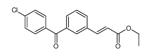 ethyl 3-[3-(4-chlorobenzoyl)phenyl]prop-2-enoate结构式