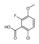 6-氯-2-氟-3-甲氧基苯甲酸结构式