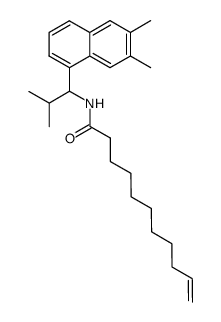 (-)-N-(10-undecenoyl)-α-(6,7-dimethyl-1-naphthyl)isobutylamine结构式