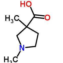 1,3-Dimethyl-3-pyrrolidinecarboxylic acid Structure