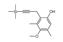 4-methoxy-3,5-dimethyl-2-(3-trimethylsilylprop-2-ynyl)phenol Structure