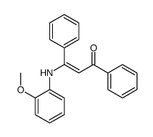 3-(2-methoxyanilino)-1,3-diphenylprop-2-en-1-one结构式