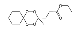 3-(3-methyl-1,2,4,5-tetraoxa-spiro[5.5]undec-3-yl)-propionic acid ethyl ester Structure
