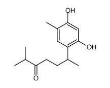 6-(2,4-dihydroxy-5-methylphenyl)-2-methylheptan-3-one结构式