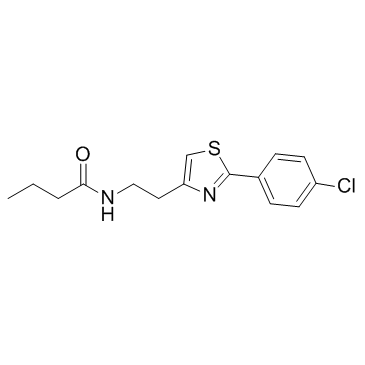 N-(2-(2-(4-氯苯基)噻唑-4-基)乙基)丁酰胺结构式