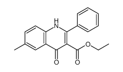 ethyl 6-methyl-4-oxo-2-phenyl-1H-quinoline-3-carboxylate结构式