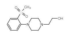 2-[4-[2-(甲基磺酰基)苯基]哌嗪-1-基]-乙醇结构式