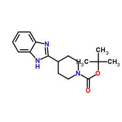 4-(1H-苯并[D]咪唑-2-基)哌啶-1-羧酸叔丁酯结构式