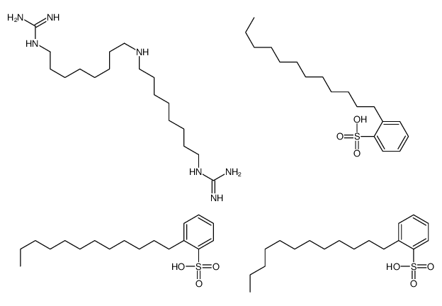 2-[8-[8-(diaminomethylideneamino)octylamino]octyl]guanidine,2-dodecylbenzenesulfonic acid Structure